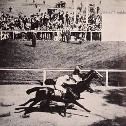 Salvator bat Tenny à Sheepshead Bay, Brooklyn, par une attache de gorge, 25 juin 1890